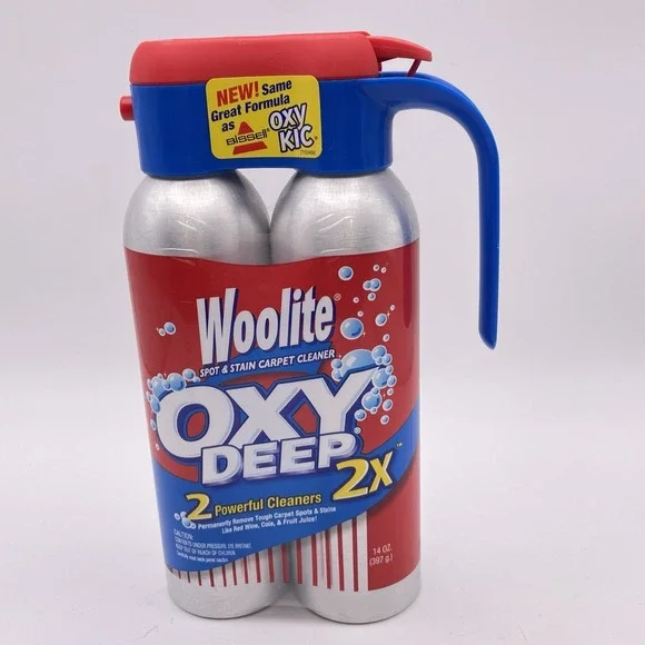 Woolite Oxy Deep 2X Spot & Stain Carpet Spray Cleaner 2 Powerful Cleaners 14oz - Picture 1 of 5